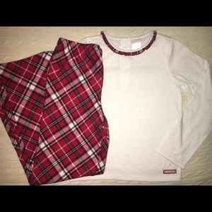 Janie & Jack red/white plaid pajama’s pj’s tartan